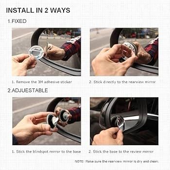 NEW SALE | Blind Spot Mirrors, Round Frameless 360 Degree Rotate Sway Adjustable HD Glass Convex Mirror Maximize RearView Universal for Car SUV Trucks Traffic Safety - Pack 2