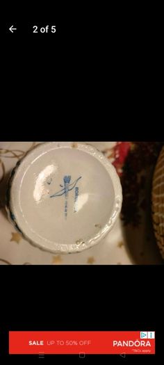 Antique blue and white Ridgeway Bordaux, Stoke on Trent pottery Vase..