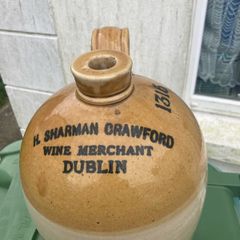 Antique Dublin stoneware bottle free postage