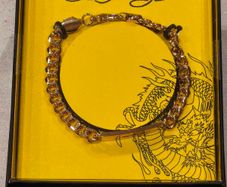 Ed Hardy Scroll Logo Curb Chain Signature Bracelet