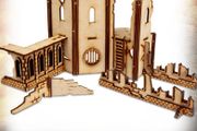 Warhammer 40k Tabletop Scenics Castletown walls