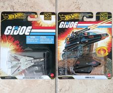 2x Hot Wheels Premium G.I. JOE Combat Jet Skystriker + Cobra H.I.S.S GI / G I