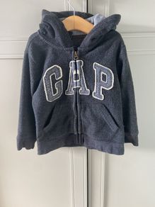 Grey Gap zipped hoody jacket 2-3