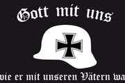 Gott mit uns Steel helmet flag FREEPOST