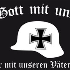 Gott mit uns Steel helmet flag FREEPOST