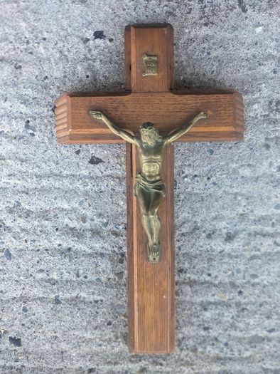 Vintage Wooden Inri Cross
