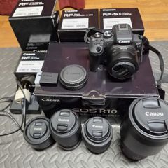 Canon R10 with various lenses in very good to excellent condition