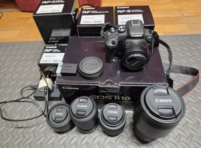 Canon R10 with various lenses in very good to excellent condition