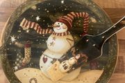 Christmas Cake Plate and Server