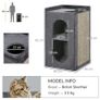 81cm Cat Scratching Barrel, with Two Cat Houses for Indoor Cats, Grey Image 2