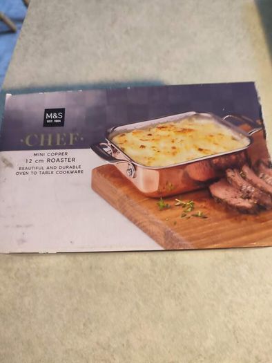 Chef Mini Copper 12 Cm. Roaster Beautiful And Durable Oven To Table Cookware