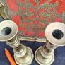 2 x Antique brass Candle Stands Image 6