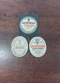 3 Vintage Guinness Youghal Bottle labels