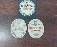 3 Vintage Guinness Youghal Bottle labels