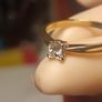 18ct Gold Vintage Refurbished Petite Diamond Solitaire Ring Image 10
