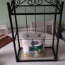 Metal mini shelving unit with glass shelves Image 3