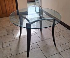 kitchen table glass top
