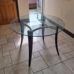 kitchen table glass top