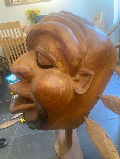 Massive mahogany head