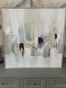 Canvas with wooden surround