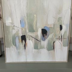 Canvas with wooden surround