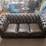 Saxon Leather Chesterfield Sofa Suite Image 6