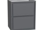 Clearance: Novum Duet 50cm ANTHRACITE Wall Hung Unit