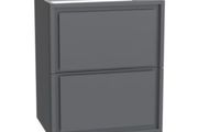 Clearance: Novum Duet 50cm ANTHRACITE Wall Hung Unit