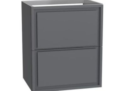 Clearance: Novum Duet 50cm ANTHRACITE Wall Hung Unit