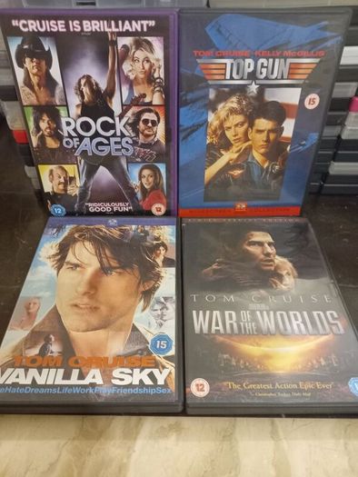 Tom Cruise Dvd Collection Bundle Cocktail Rain Man Top Gun Jerry Maguire Etc