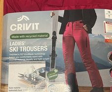 ladies ski trousers, jacket and socks