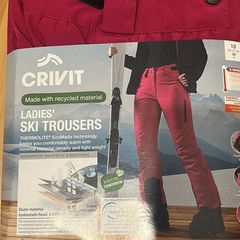 ladies ski trousers, jacket and socks