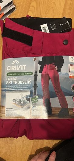 ladies ski trousers, jacket and socks
