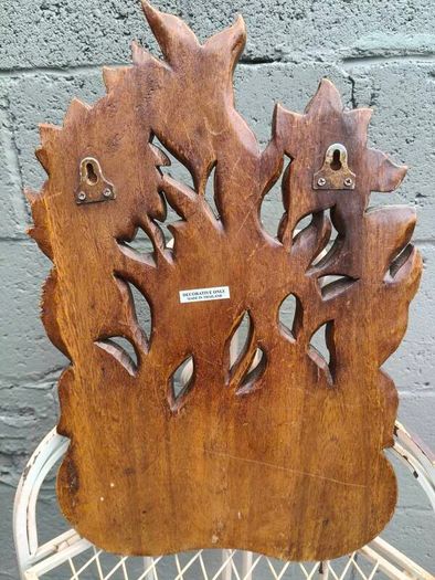 Decorative Wood Carved Wall Plaque