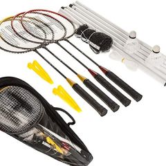 4 Player Badminton Set With Racket Poles & Net Shuttlecock Outdoor Garden Family Game Sport With Carry Bag (free Shipping)