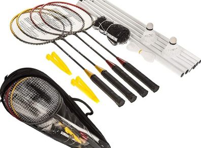 4 Player Badminton Set With Racket Poles & Net Shuttlecock Outdoor Garden Family Game Sport With Carry Bag (free Shipping)