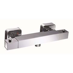Shower Valve Thermo Bar | Square, Chrome