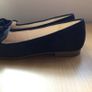 Gabor Ladies Navy blue Suede leather Bow front Flats size 6.5 Image 9