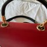 Beautiful handbag with a beautiful colour scheme of black, red and green with adjustable and removable shoulder strap Image 8