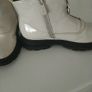girls cream boots size 2 Image 5