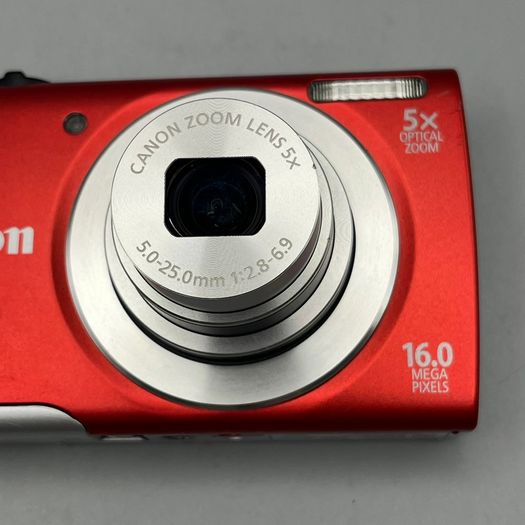 Canon PowerShot A2500 16MP Digital Camera Red - Full Kit