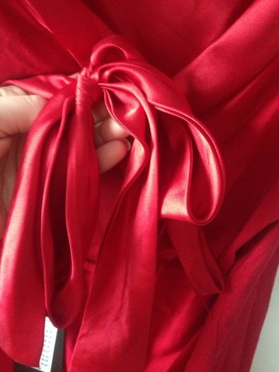 'Only' red satin/cotton top