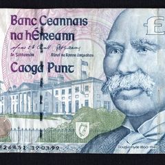 1999 Ireland IR50 Douglas Hyde Banknote Series C. Note issued 19/03/99. Serial number NNR226451