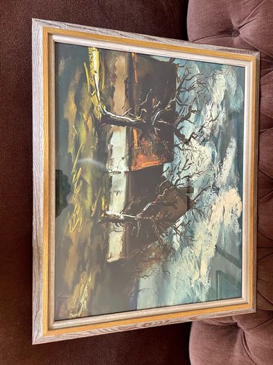 Vintage MCM Print The Thatched Cottage Maurice de Vlaminck circa 1925