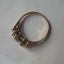 Vintage 9ct Gold Topaz and CZ Trilogy Ring by Charles Lyster and Son, Size P, 1.54g Image 2