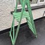 Vintage folding 4 step  painted solid wooden ladder Image 10