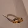 14kg Yellow and white Gold  plated band ring size 7 Image 3