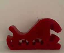 Santa Sleigh Candle