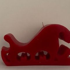 Santa Sleigh Candle