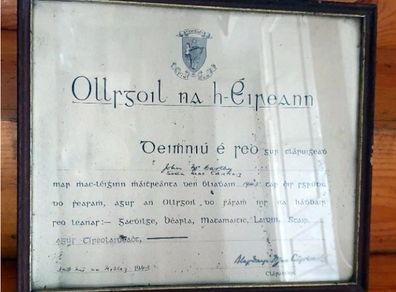 Vintage 1943 National University Ireland Cert'